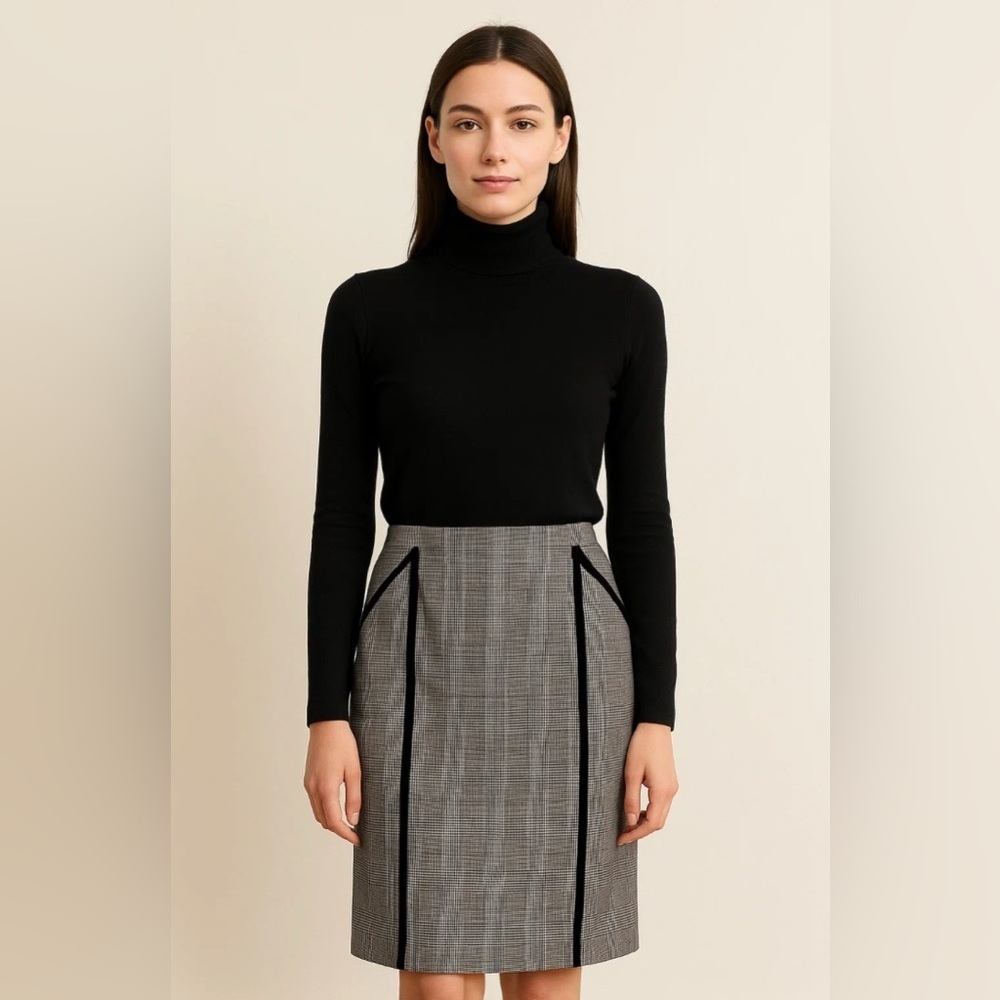 Les Copains Blue Label Plaid Wool Skirt – IT 42 / US 6 – Made in Italy